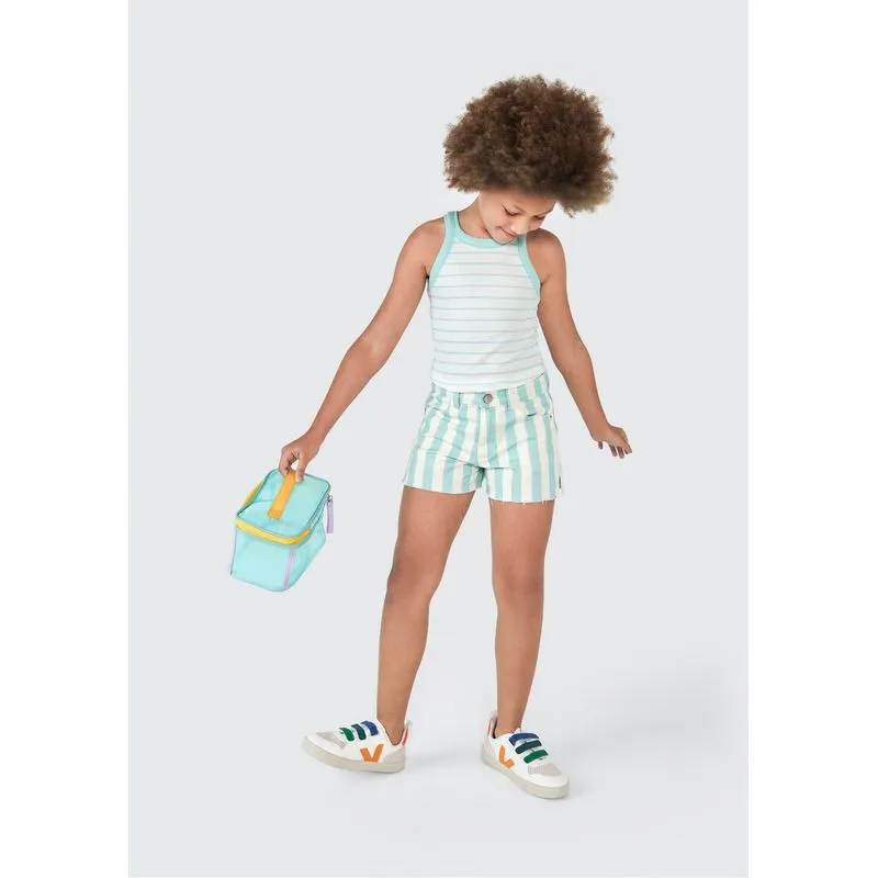 Regata Cropped Infantil Menina Em Ribana - Azul 006