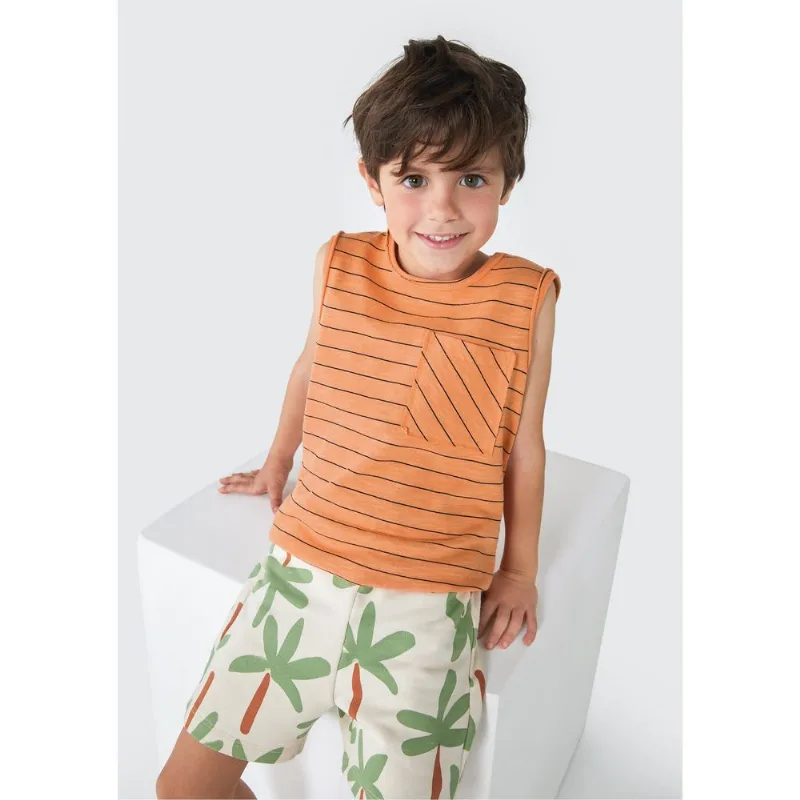 Shorts de Moletom Infantil Menino Toddler Estampado - Verde 004