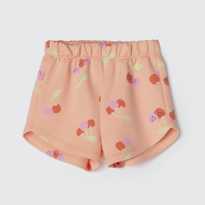 Shorts Moletom Laranja Estampado Hering Infantil - Feminino 01 / Menina