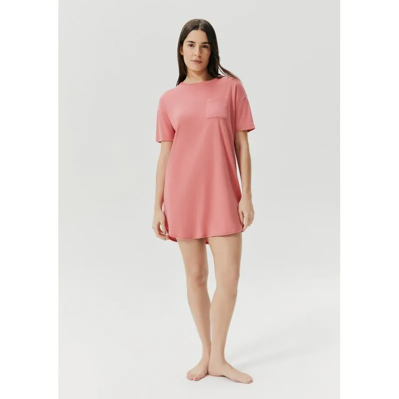 Camisola Manga Curta Com Bolso - Vermelho P