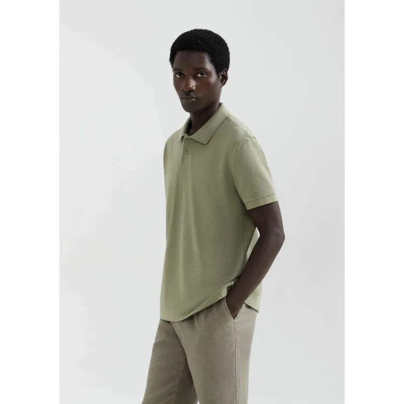 Camisa Polo Básica Masculina Manga Curta Em Piquet - Verde XXG
