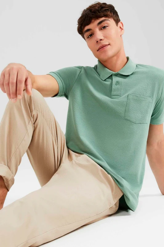 Camisa Polo Hering Básica Em Piquet Com Bolso Masculina - Verde XXG