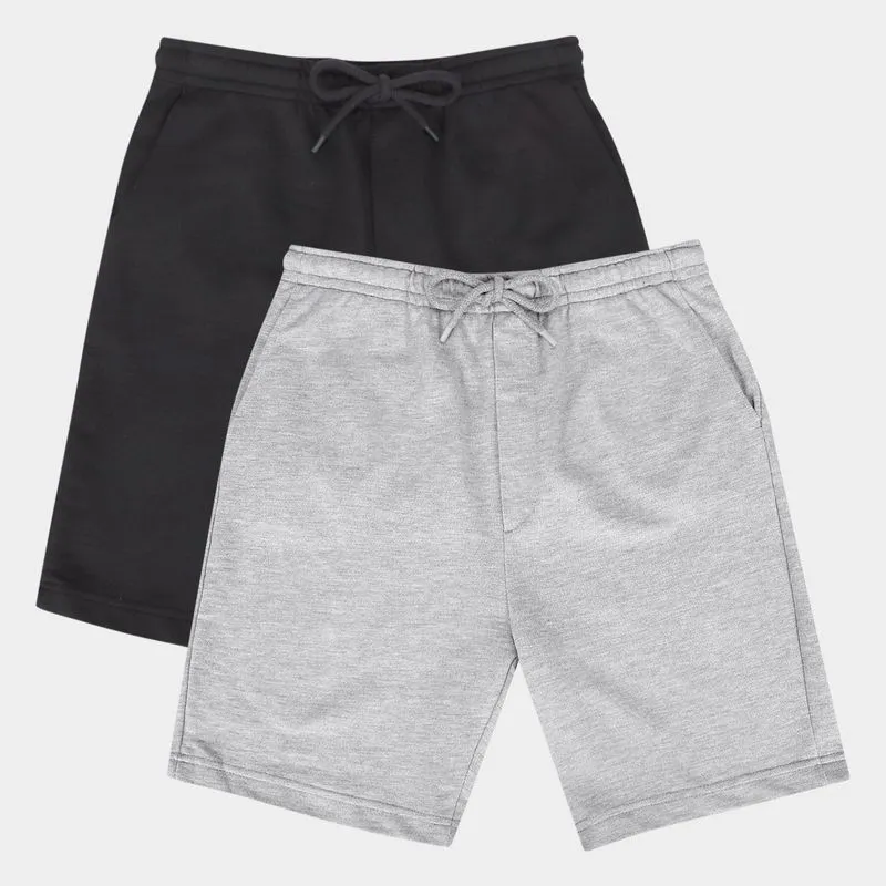 Kit Bermuda Hering C/ 2 Peças Masculina - Masculino - Cinza+Preto