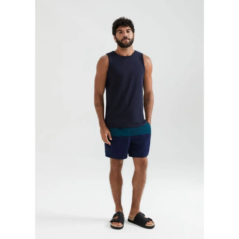 Shorts Praia Masculino Com Recortes - Azul XG