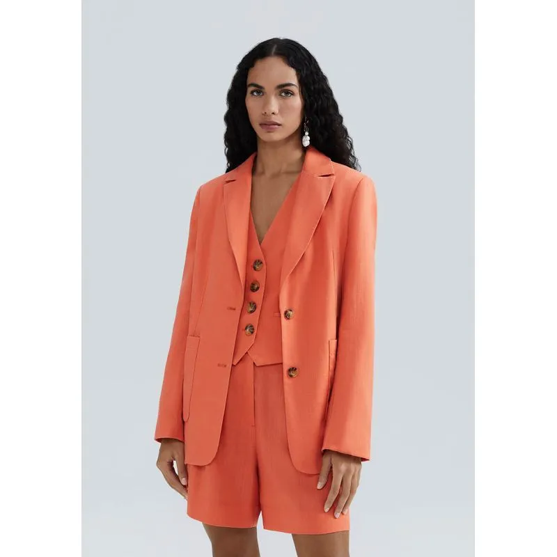 Blazer Feminino Eco - Laranja XG