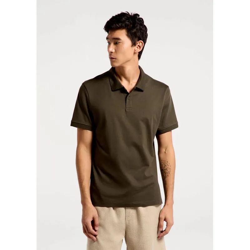 Camisa Polo Básica Masculina Em Algodão Pima - Verde EXG