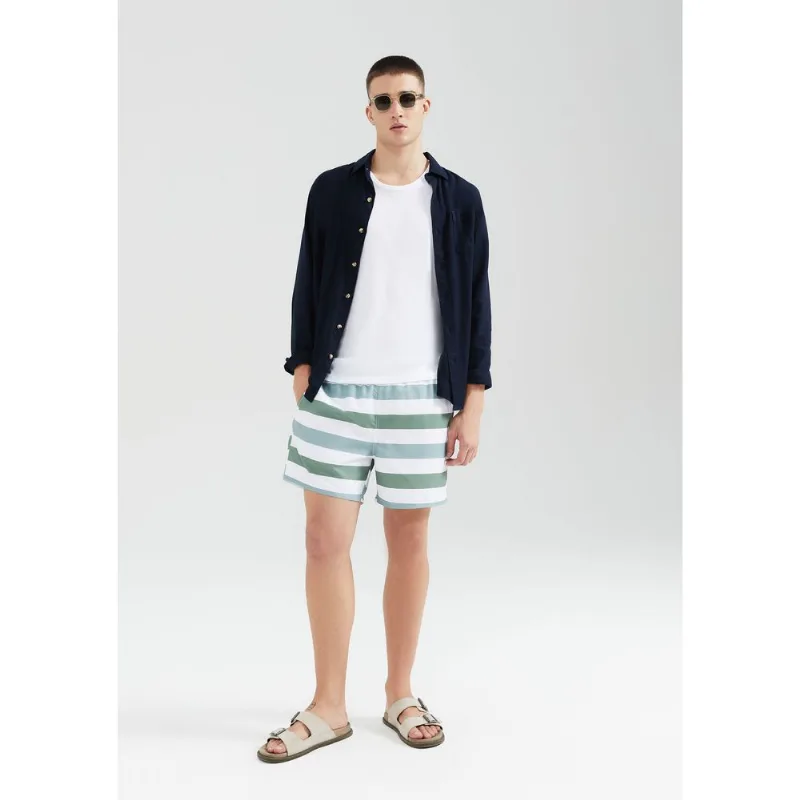 Shorts Praia Masculino Estampado - Verde M