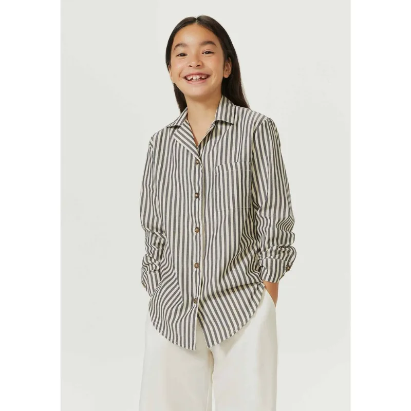 Camisa Infantil Unissex Manga Longa Listrada Mini Me - Preto 006