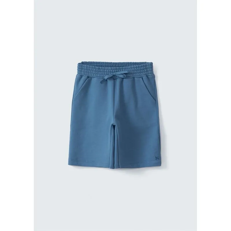 Bermuda Básica Infantil Menino Em Moletom - Azul 012