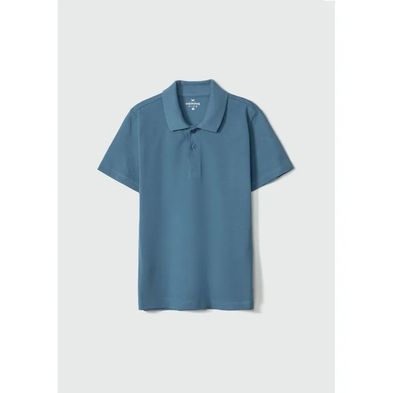 Camisa Polo Infantil Menino Manga Curta Em Piquet - Azul 008