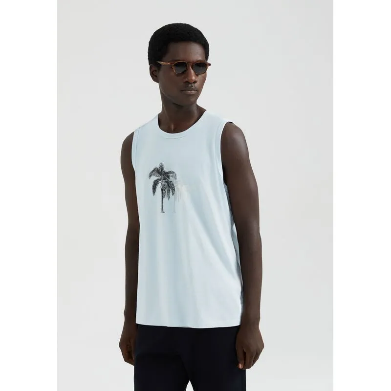 Regata Básica Masculina Regular Com Estampa - Azul G