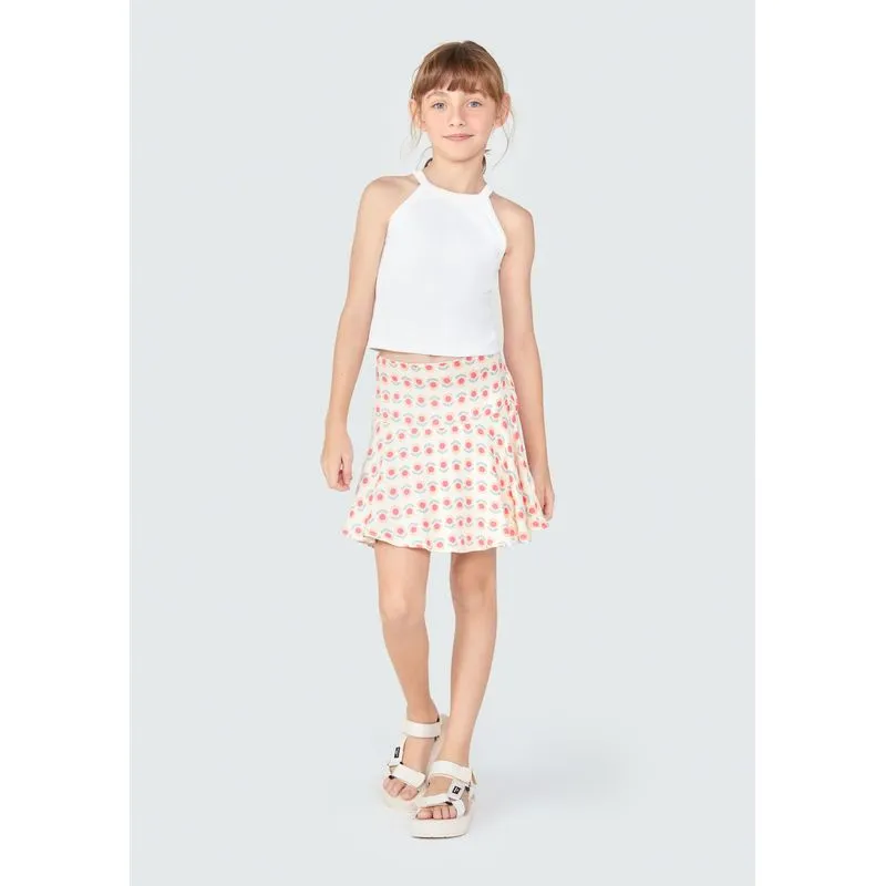 Saia Infantil Em Viscose Estampada - Rosa 006