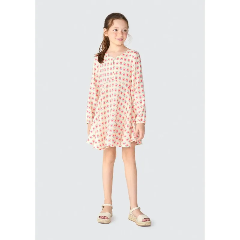 Vestido Infantil Estampado - Laranja 010