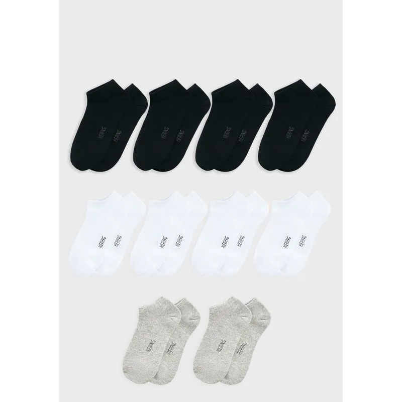 Kit 10 Pares de Meias Soquete Unissex - Multicolorido M