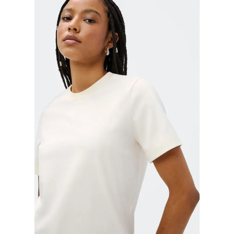 Camiseta Básica Feminina Manga Curta Mid - Off white P