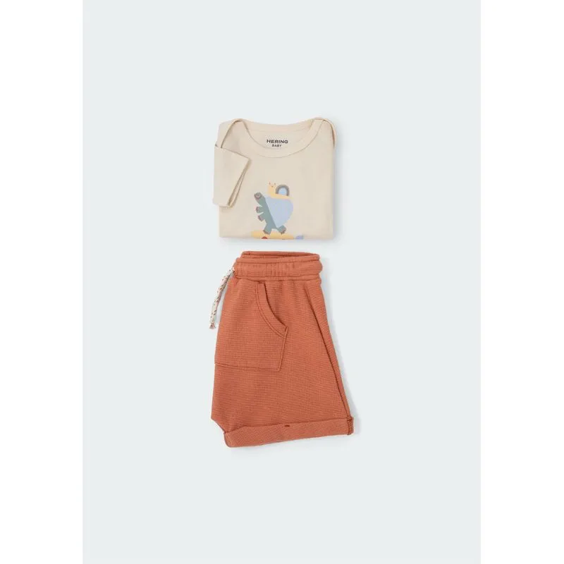 Conjunto Bebê Menino Com Estampa - Amarelo 18M