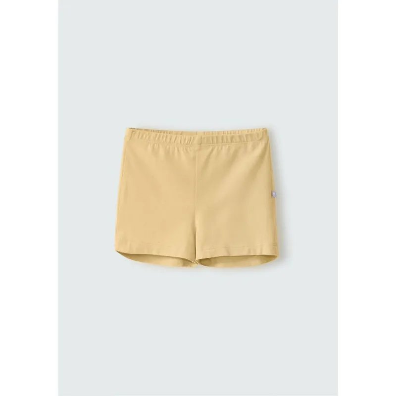 Shorts Curto Básico Infantil Menina - Amarelo 014