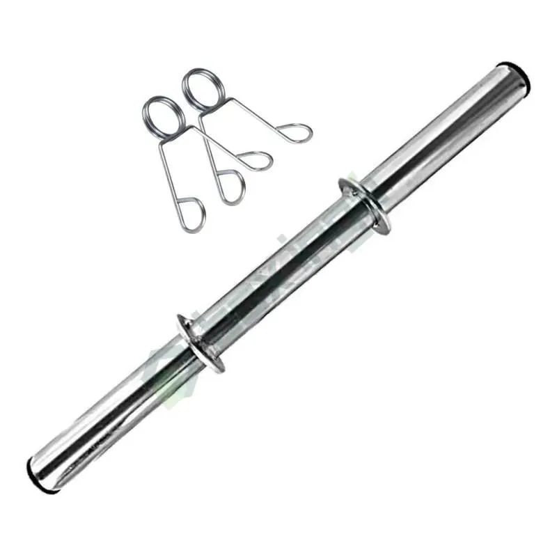 10x Barra Para Halteres Oca Com Presilhas 40cm
