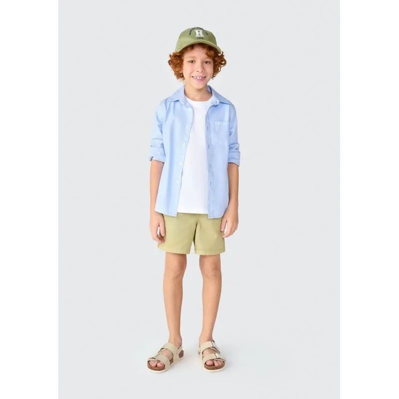 Shorts Infantil Menino Em Sarja - Verde 010