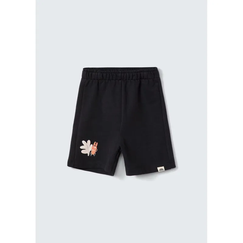 Shorts Básico Infantil Menino Toddler Com Estampa - Preto 003