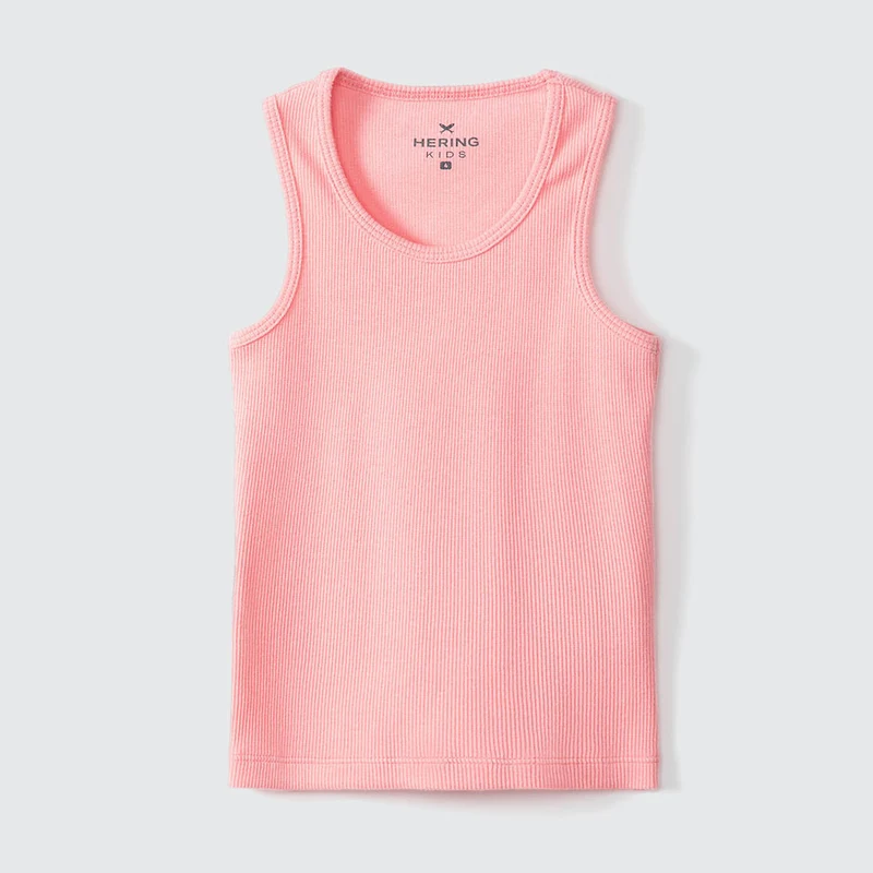 Camiseta Regata Básica Canelada Rosa Hering Infantil - Feminina 04 / Menina
