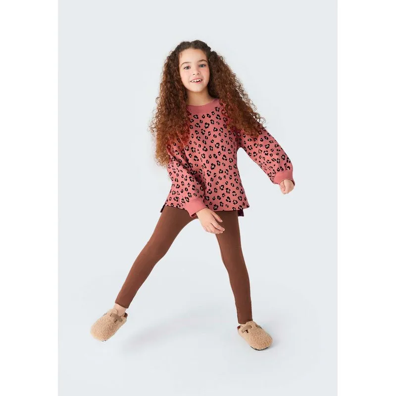 Conjunto Longo Infantil Menina Estampado - Rosa 008