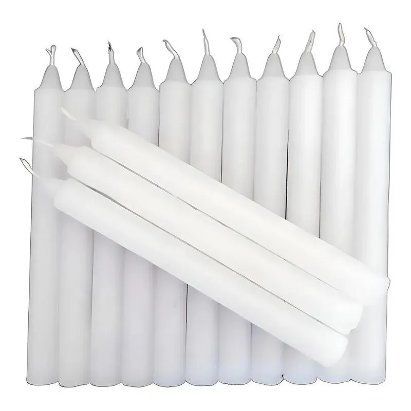 1 Kg De Vela Palito Brancas Com 18cm 32 Velas Por Quilo Cor