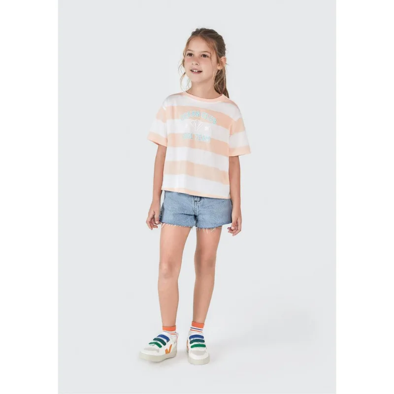 Shorts Jeans Infantil Menina Tradicional - Azul 012