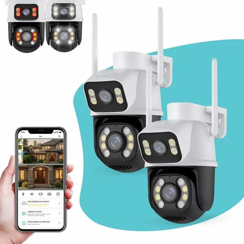 2x Kit 2 Câmera Segurança Ip Externa Wifi A28 A31 App Icsee