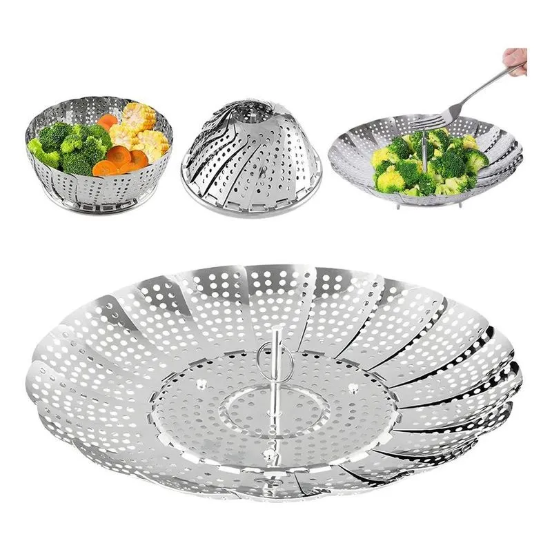 Cesto Inox Para Cozinhar Legumes Em Vapor Cx Pq 23cm