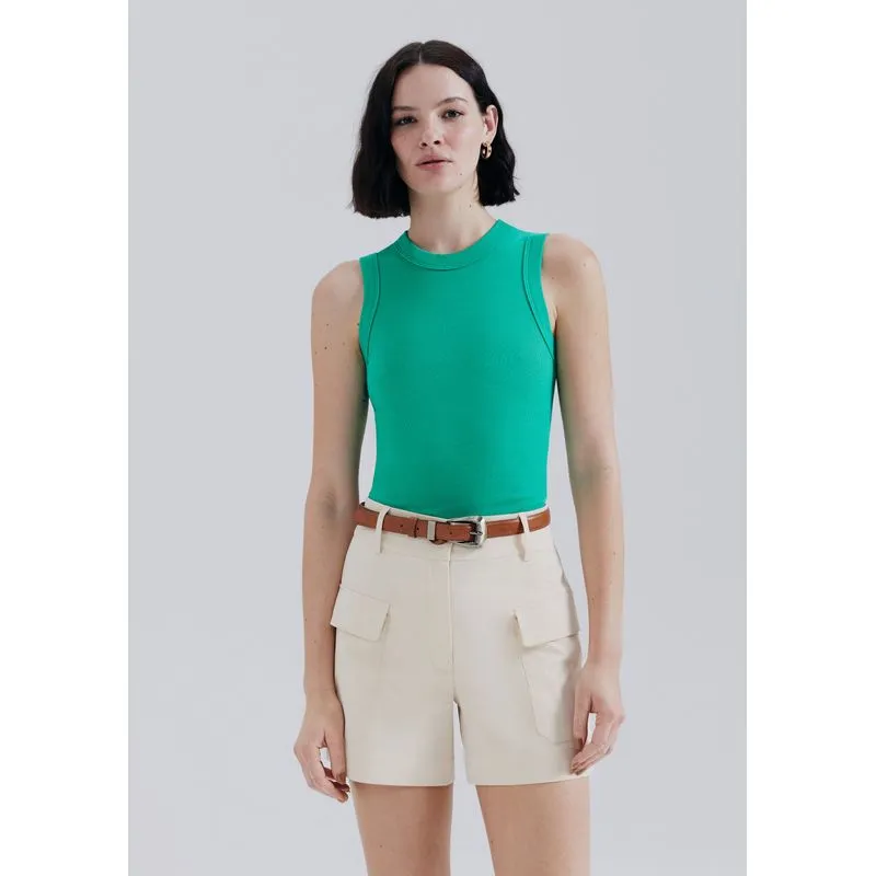 Regata Básica Feminina Slim Neck - Verde XG