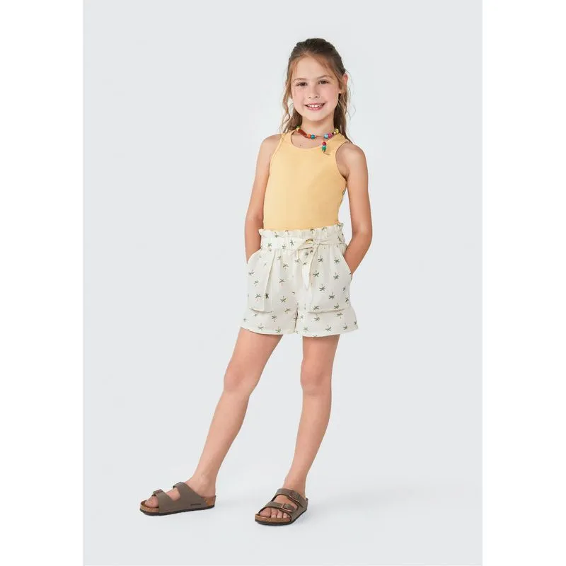 Shorts Infantil Menina - Bege 006