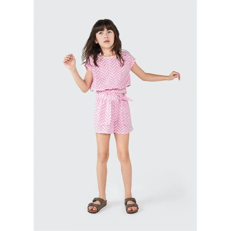 Shorts Infantil Menina - Rosa 010