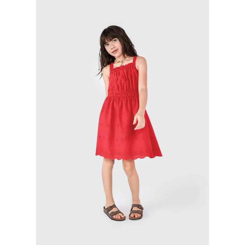 Vestido Curto Infantil - Vermelho 014