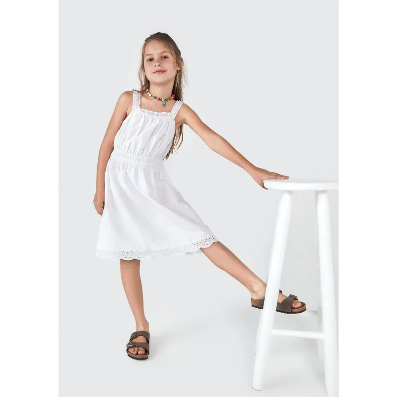Vestido Curto Infantil - Branco 010