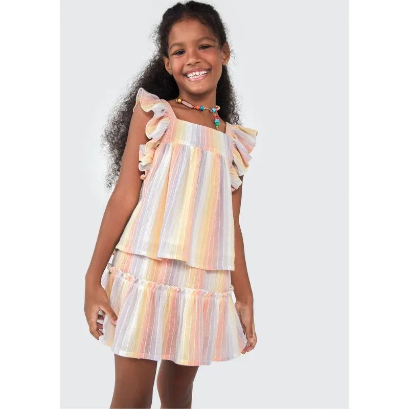 Shorts Infantil Menina - Laranja 014