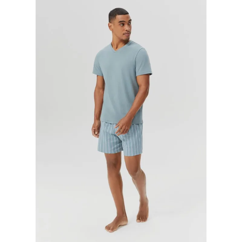 Pijama Curto Masculino Com Samba Canção - Azul XXG