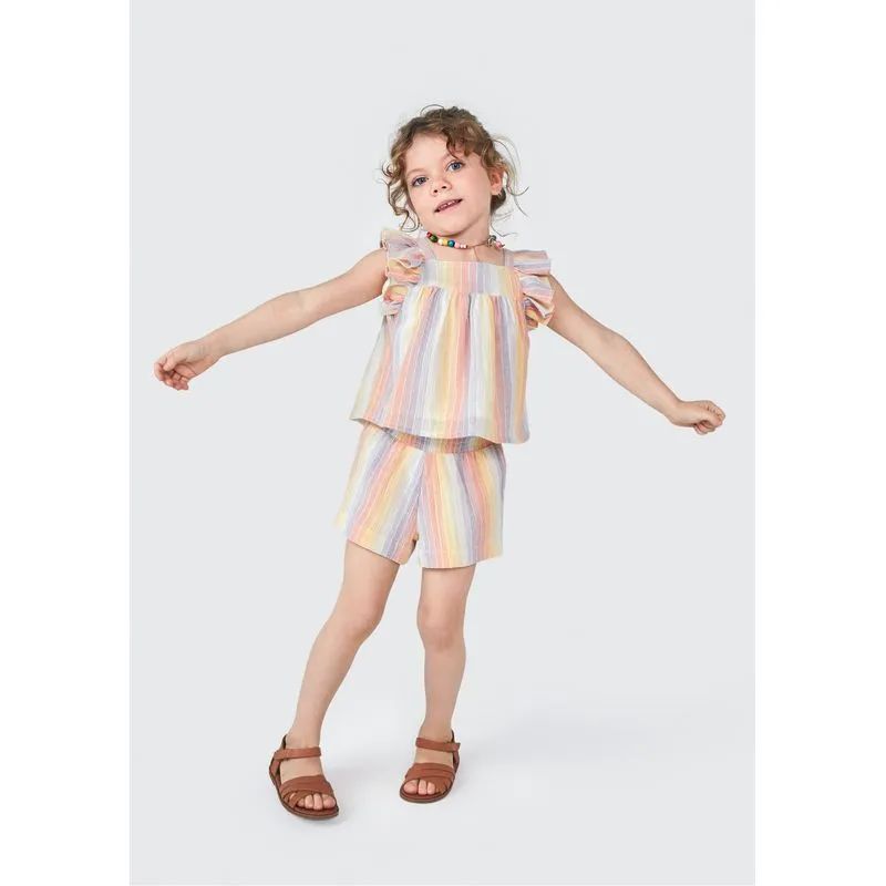 Shorts Infantil Menina Toddler - Laranja 003