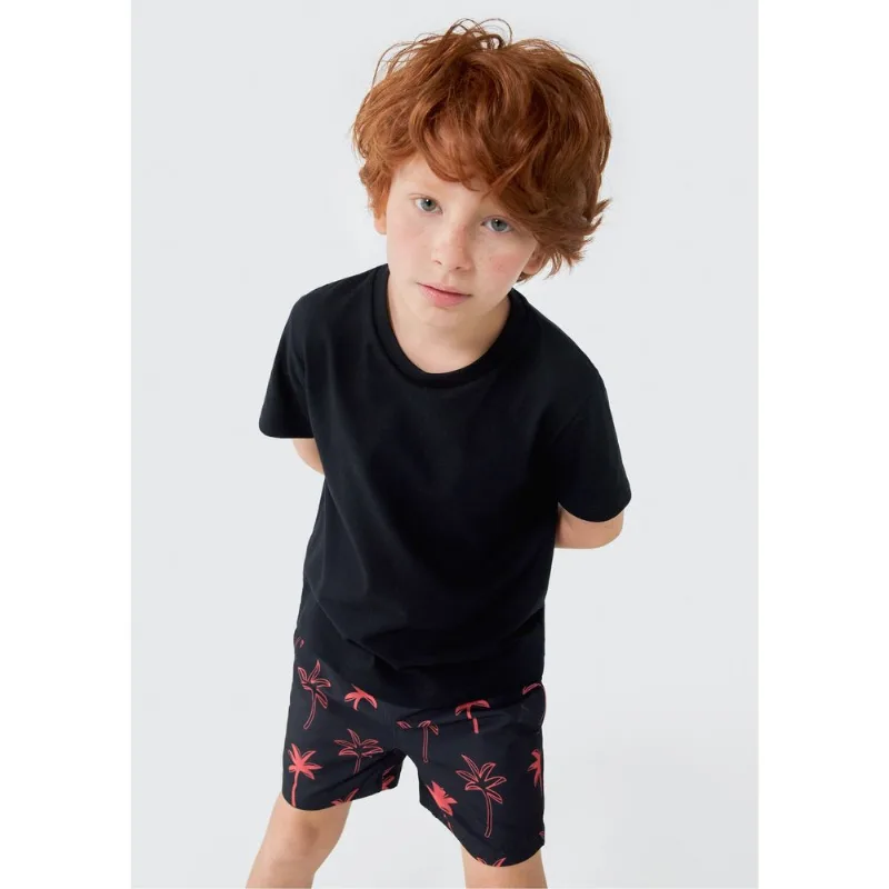 Shorts Infantil Menino Estampado - Preto 006