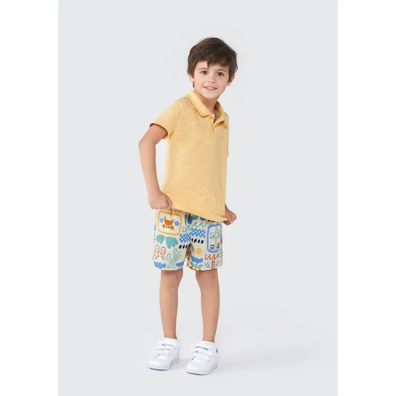 Shorts Infantil Menino Toddler - Bege 002