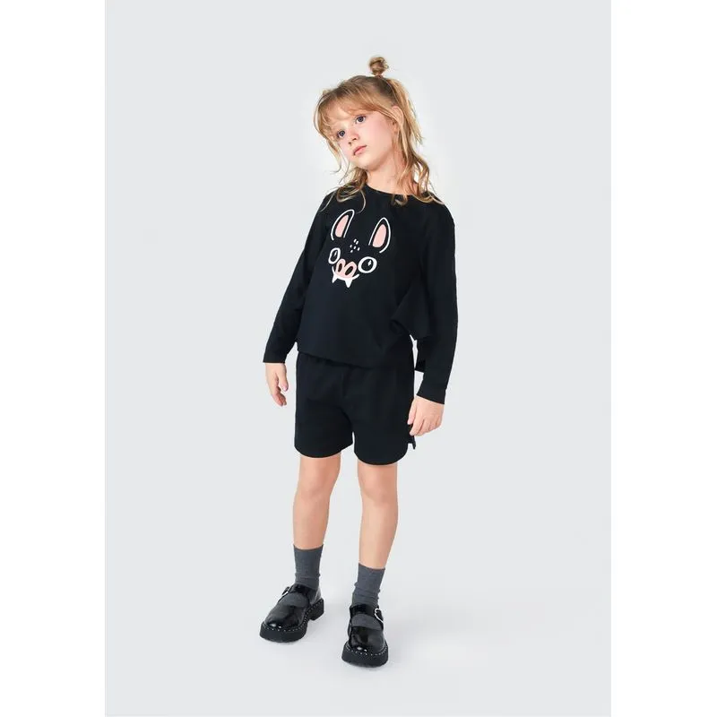 Conjunto Infantil Unissex Morceguinho - Preto 010