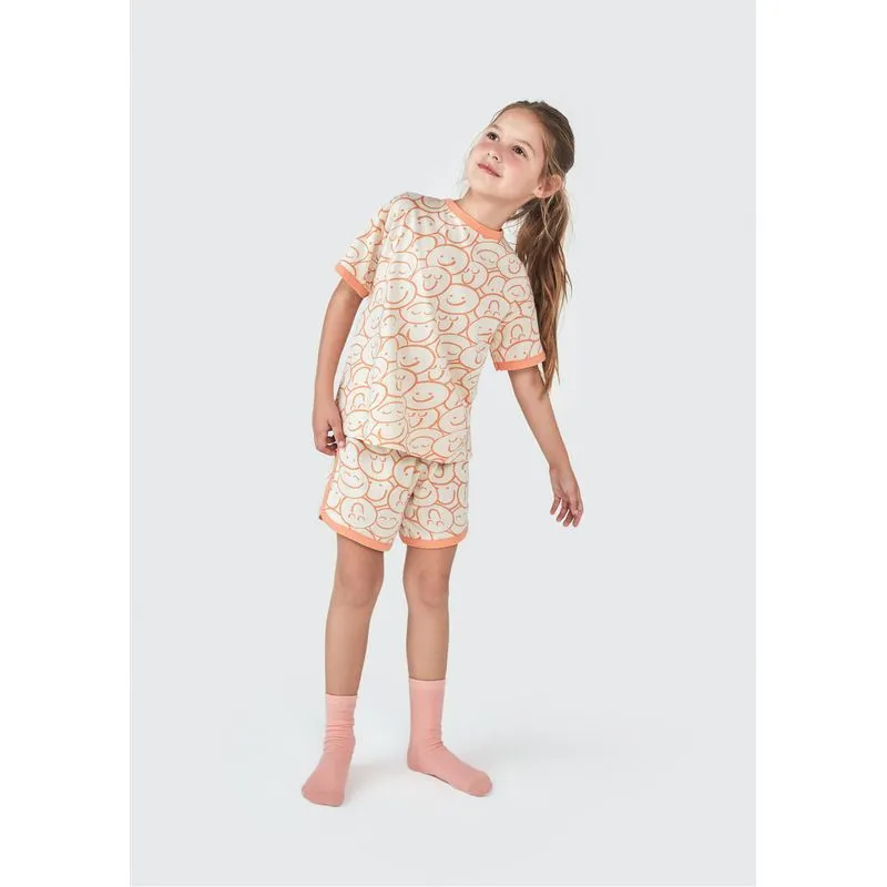 Pijama Infantil Unissex Estampado - Laranja 006