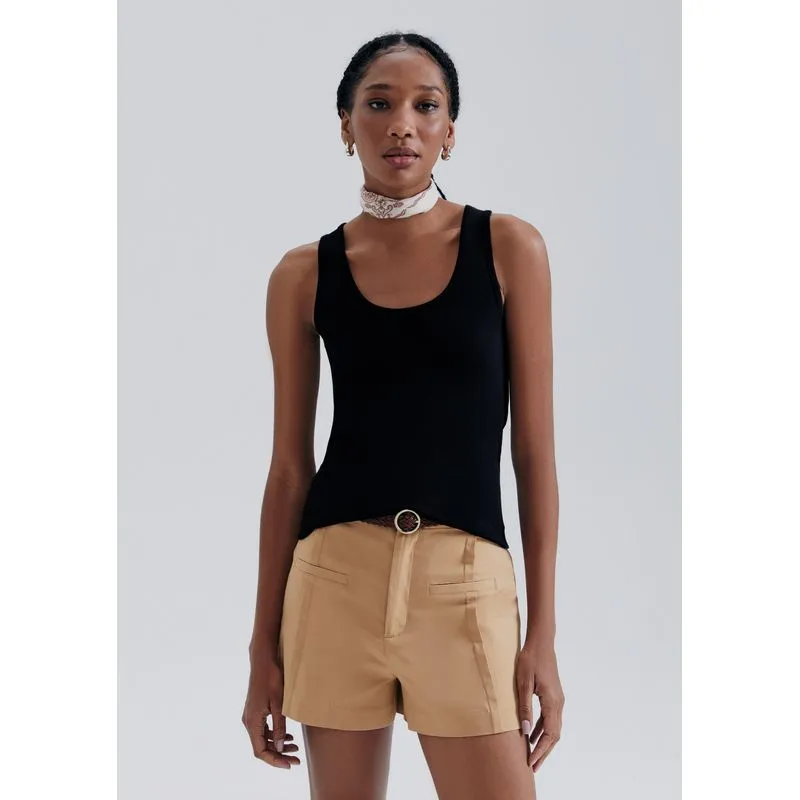 Regata Feminina Decote U - Preto XP