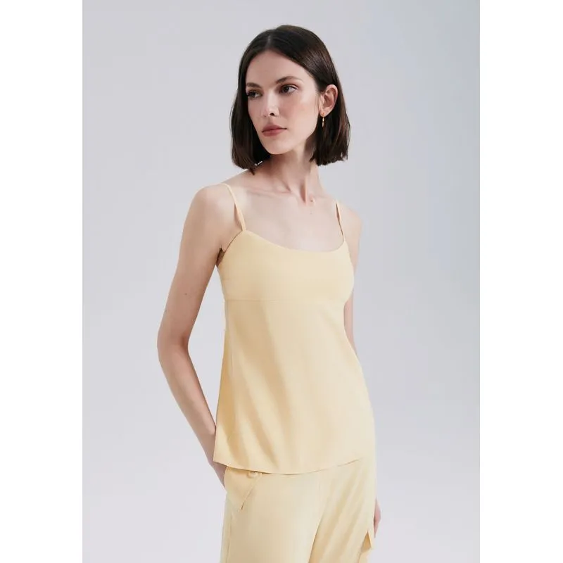 Regata Feminina Evasê Em Modal - Amarelo M