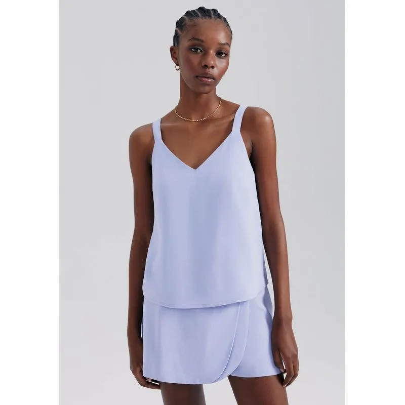 Regata Feminina Em Peach Touch - Lilás G