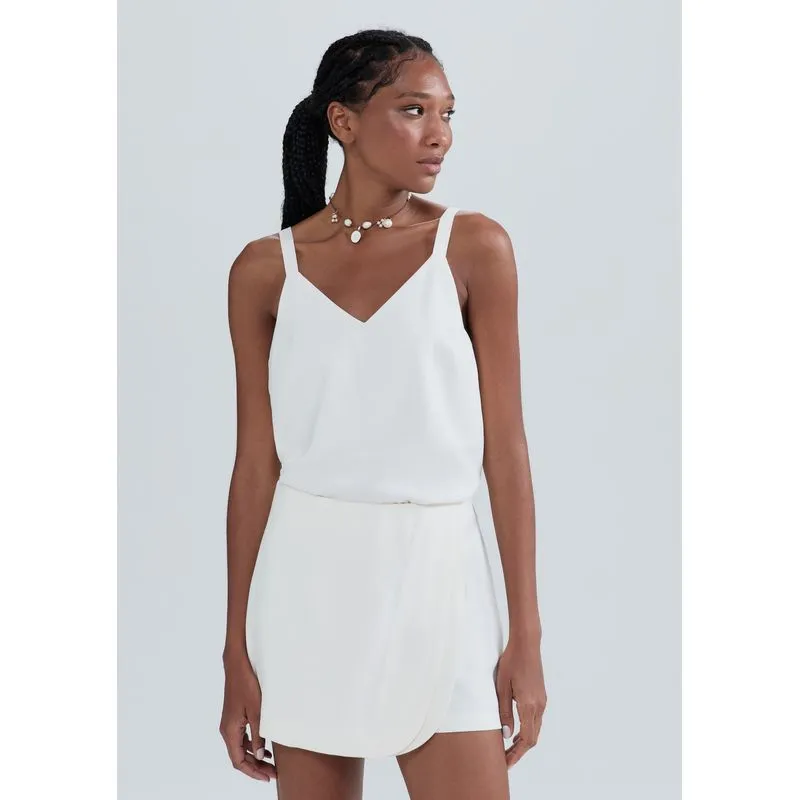 Shorts Saia Em Peach Touch - Off white 042