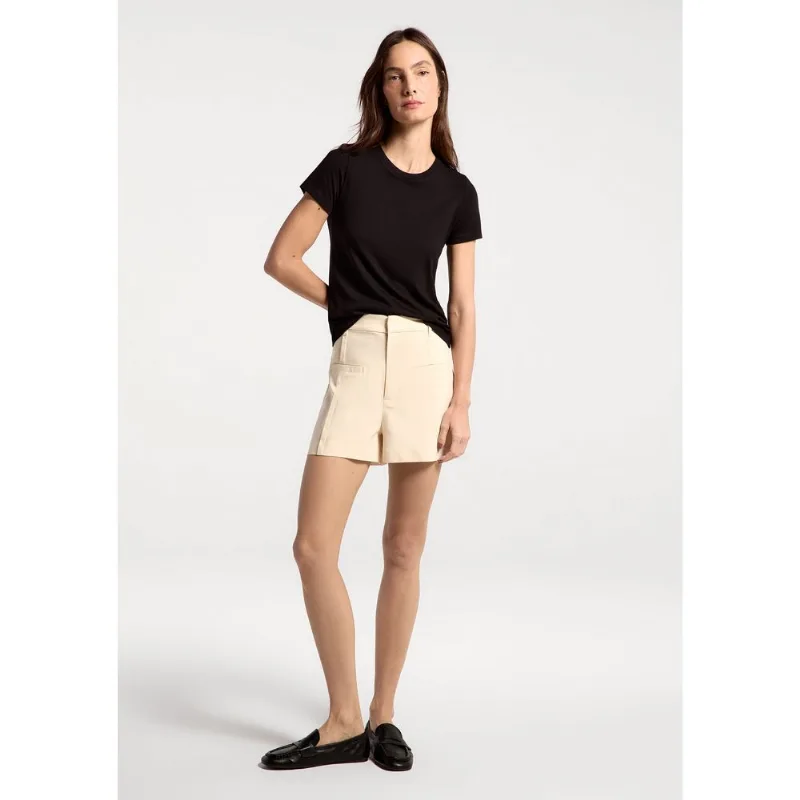 Shorts Feminino Em Alfaiataria - Off white 034
