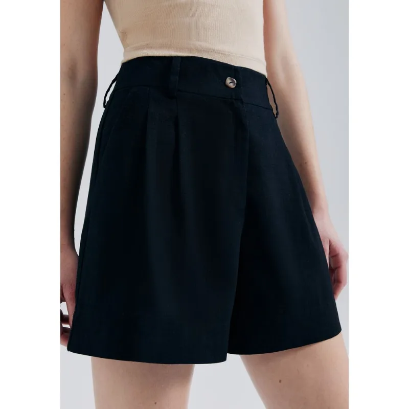 Shorts Feminino Cintura Alta Eco - Preto 038