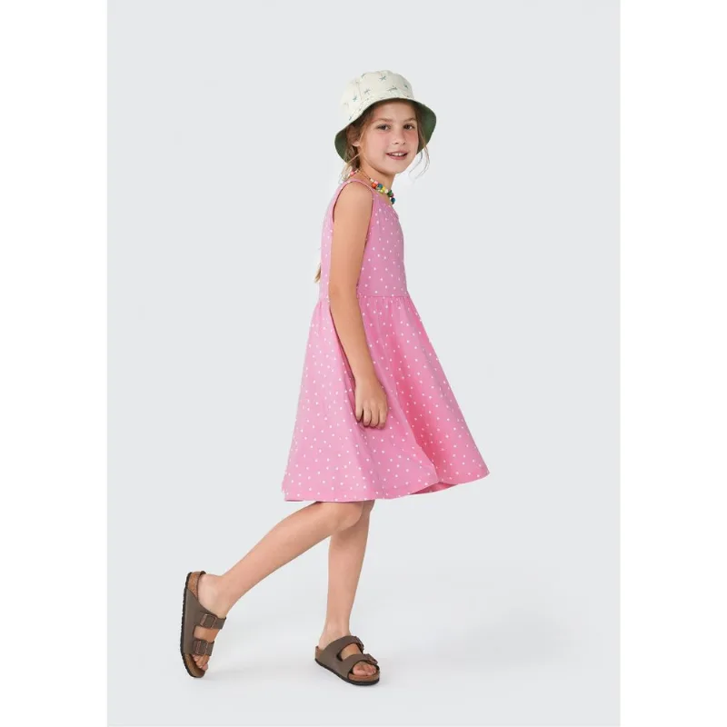 Vestido Curto Infantil Estampado - Rosa 012