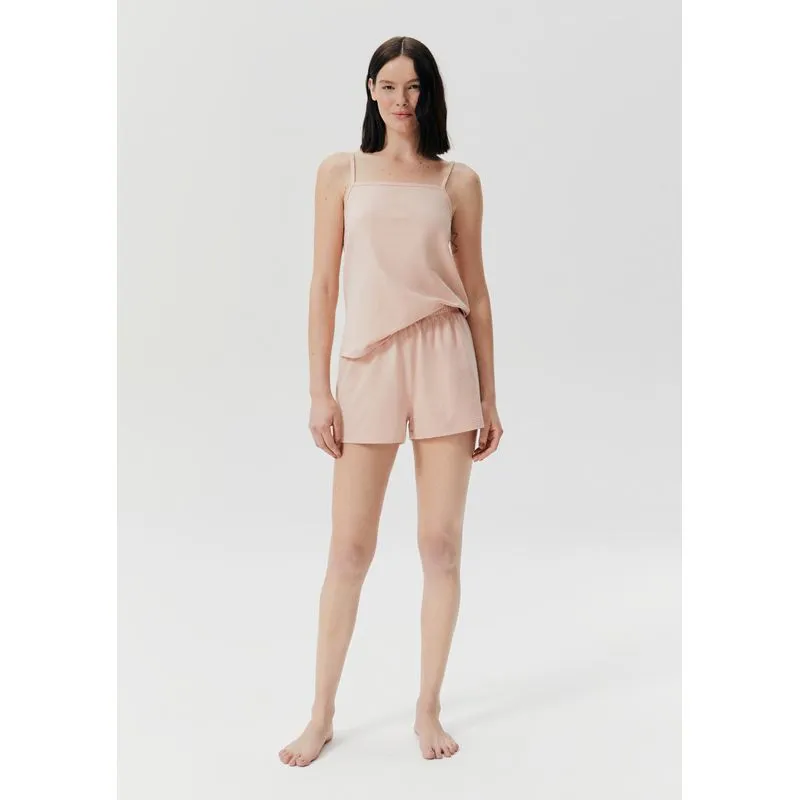 Pijama Curto Feminino Alças Finas - Rosa M